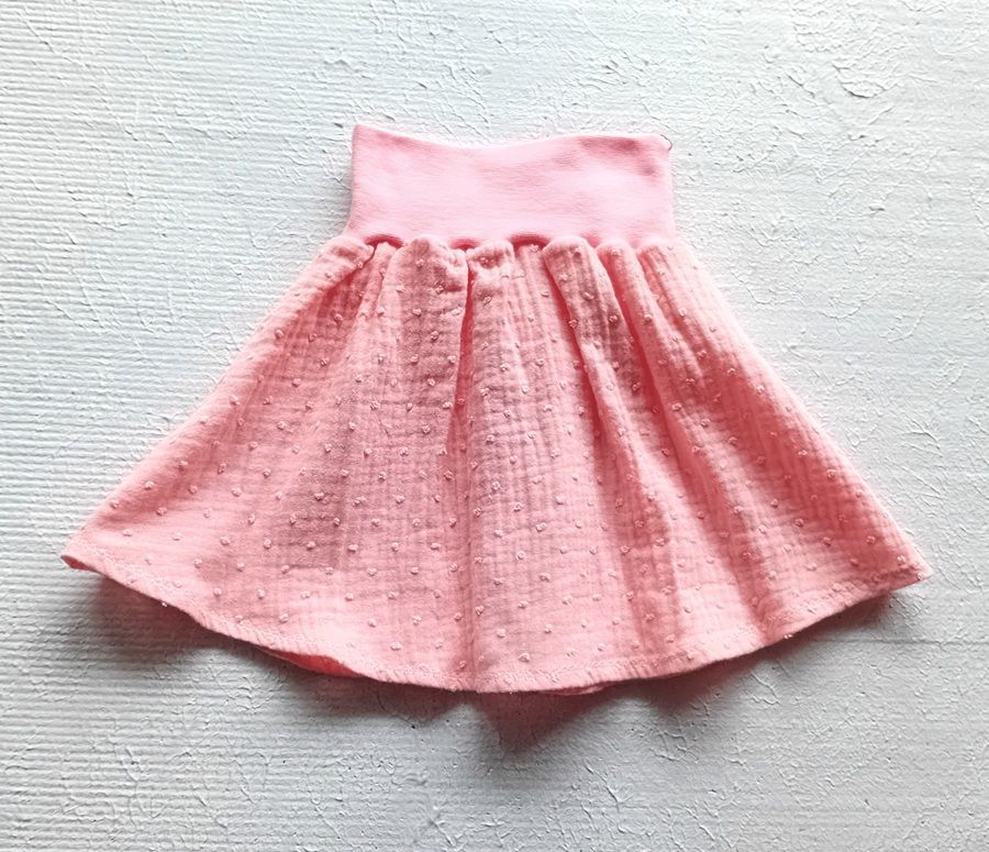 Kinderrock Tellerrock MUSSELIN apricot in Gr.  86/92 - 98/104