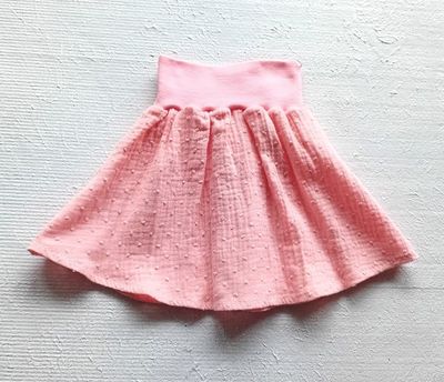 Kinderrock Tellerrock MUSSELIN apricot in Gr. 86/92 - 98/104