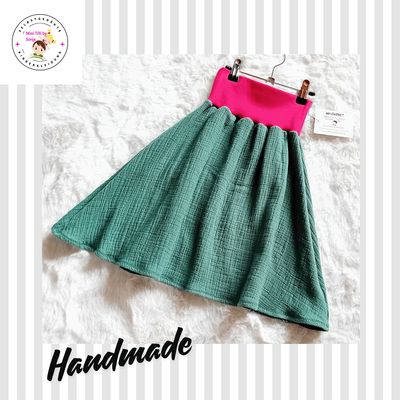 Kinderrock Tellerrock MUSSELIN petrol in Gr. 146/152