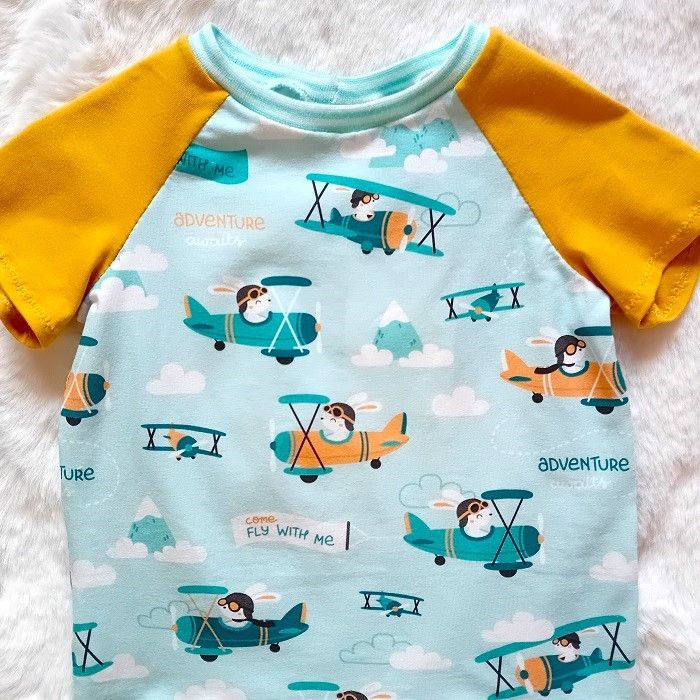 Kinder T-Shirt FLUGZEUGE in Gr. 80