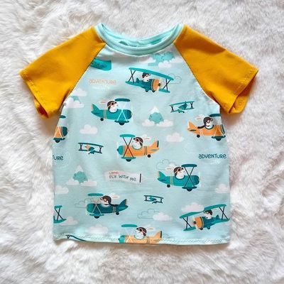Kinder T-Shirt FLUGZEUGE in Gr. 80