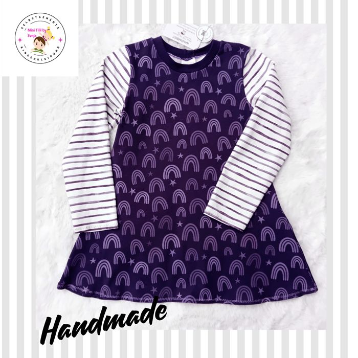 Kinderkleid langarm REGENBOGEN in Gr. 116