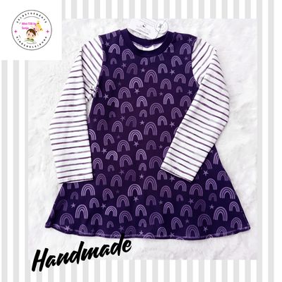 Kinderkleid langarm REGENBOGEN in Gr. 116
