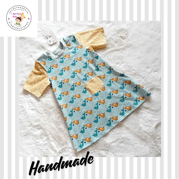 Kinderkleid Sommerkleid ELEFANTENLIEBE in Gr. 98