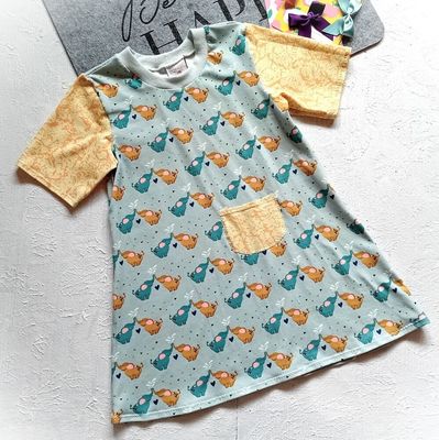 Kinderkleid Sommerkleid ELEFANTENLIEBE in Gr. 98