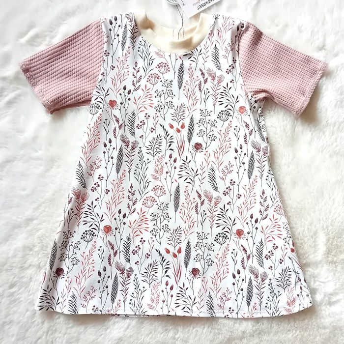 Kinderkleid Sommerkleid BLUMENZWEIGE in Gr. 98