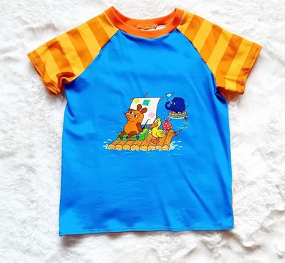 Kinder T-Shirt MAUS - alle an Bord in Gr. 128
