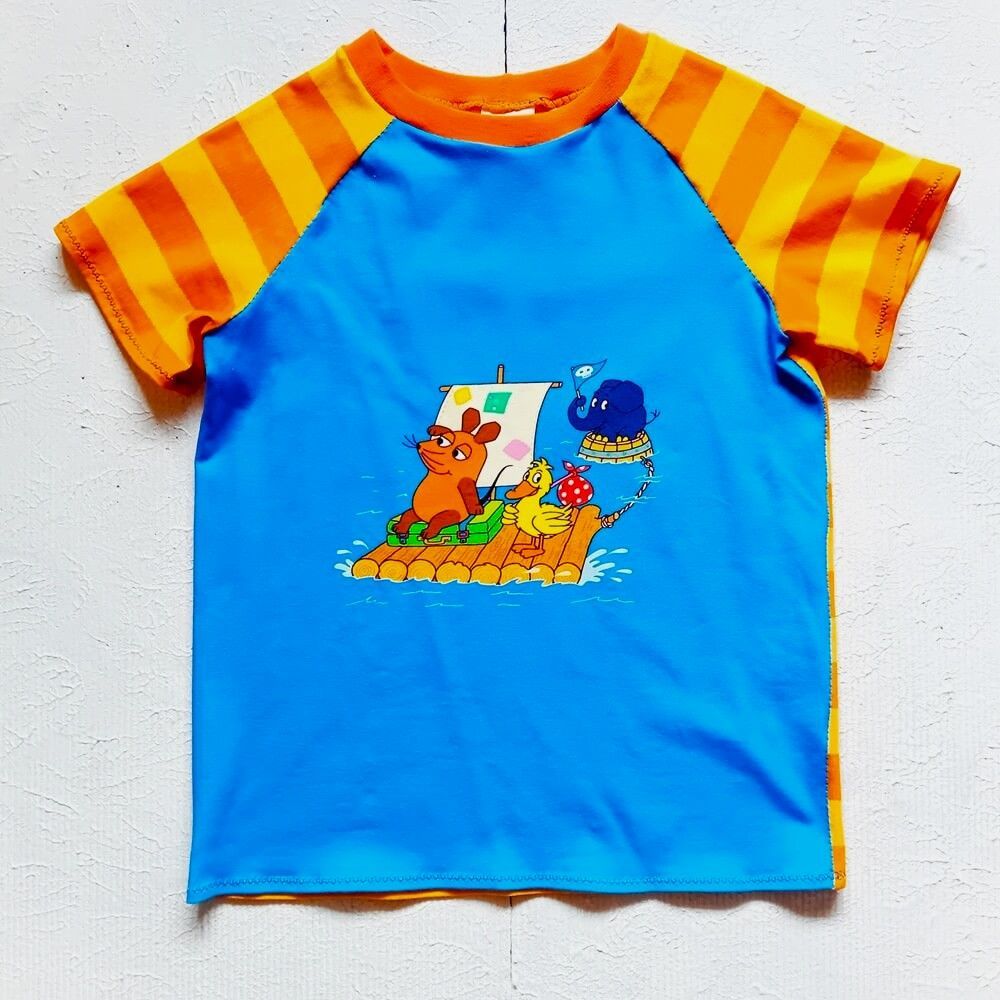 Kinder T-Shirt MAUS - alle an Bord in Gr. 128