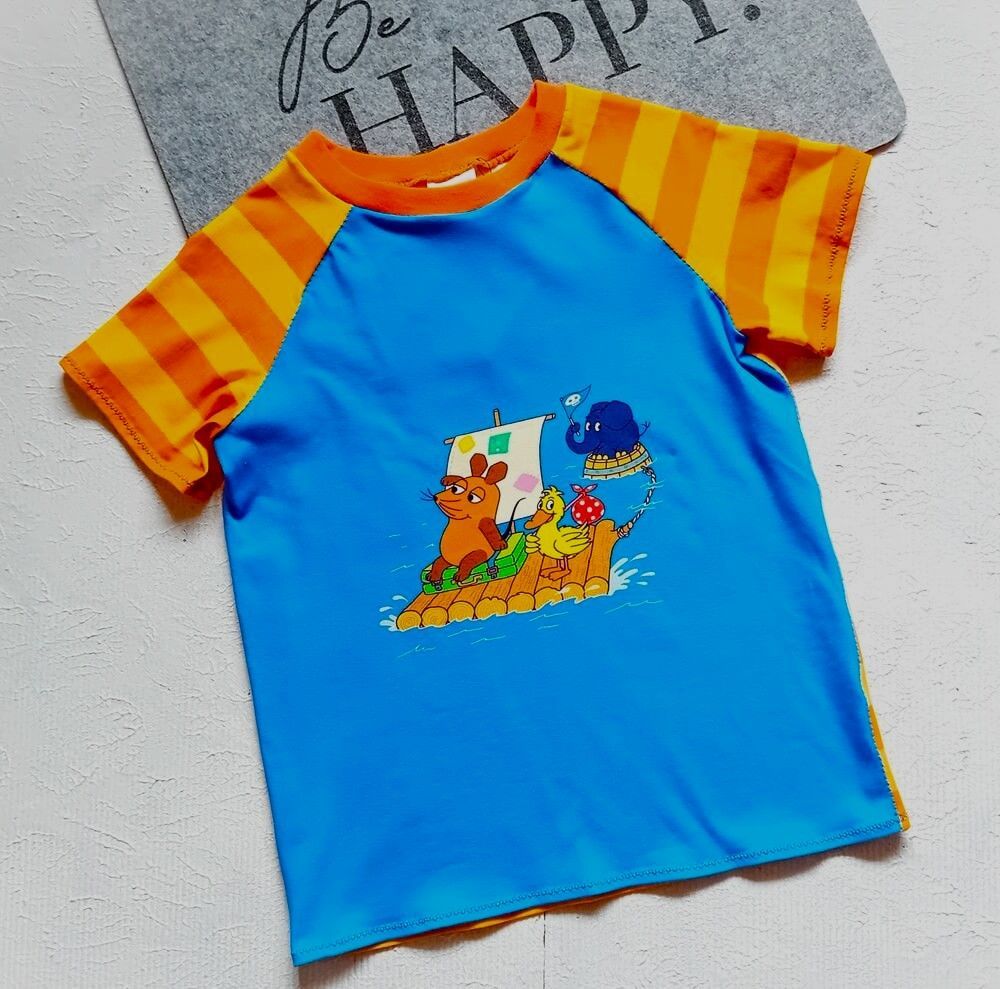 Kinder T-Shirt MAUS - alle an Bord in Gr. 128 Kinder T-Shirt MAUS - alle an Bord in Gr. 128