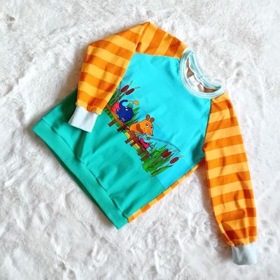 Langarmshirt Kinder MAUS Angeltag in Gr. 116