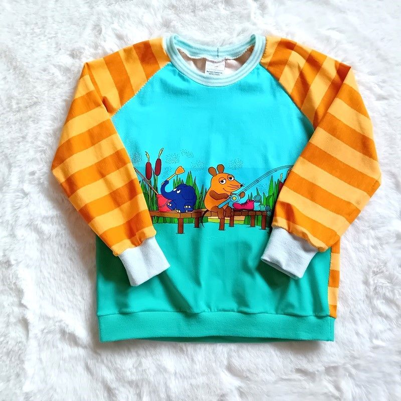 Langarmshirt Kinder MAUS Angeltag in Gr. 116