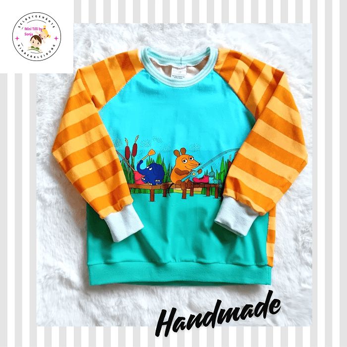 Langarmshirt Kinder MAUS Angeltag in Gr. 116