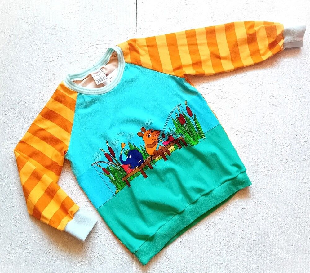 Langarmshirt Kinder MAUS Angeltag in Gr. 116