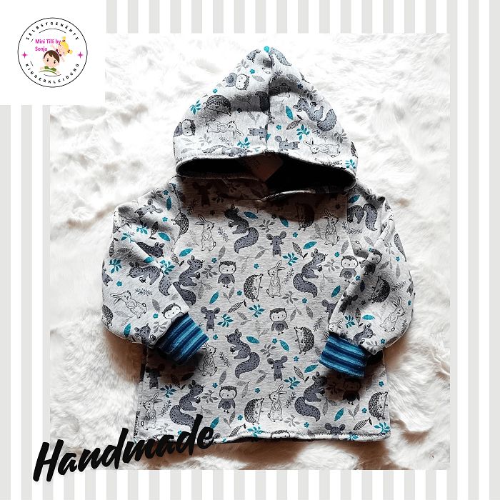 Kapuzenpullover Kinder WALDFREUNDE in Gr. 86