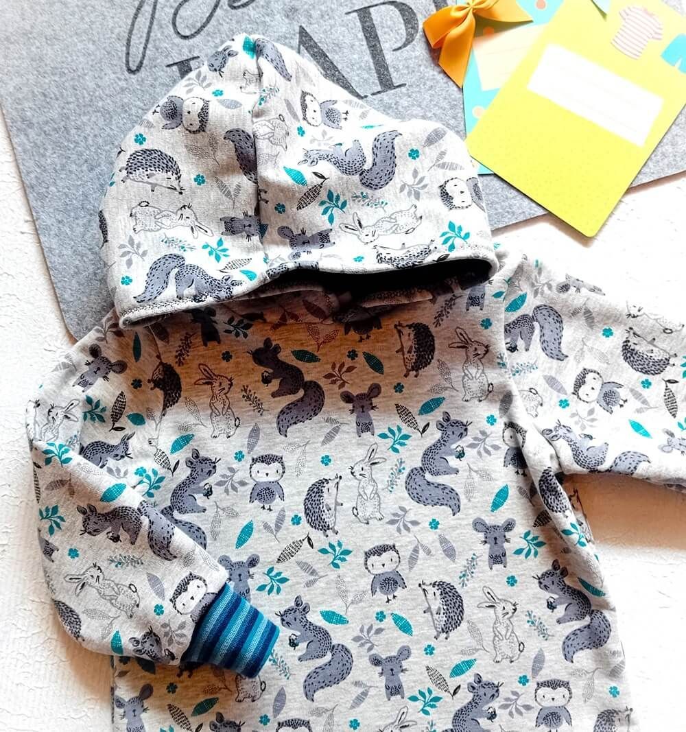 Kapuzenpullover Kinder WALDFREUNDE in Gr. 86