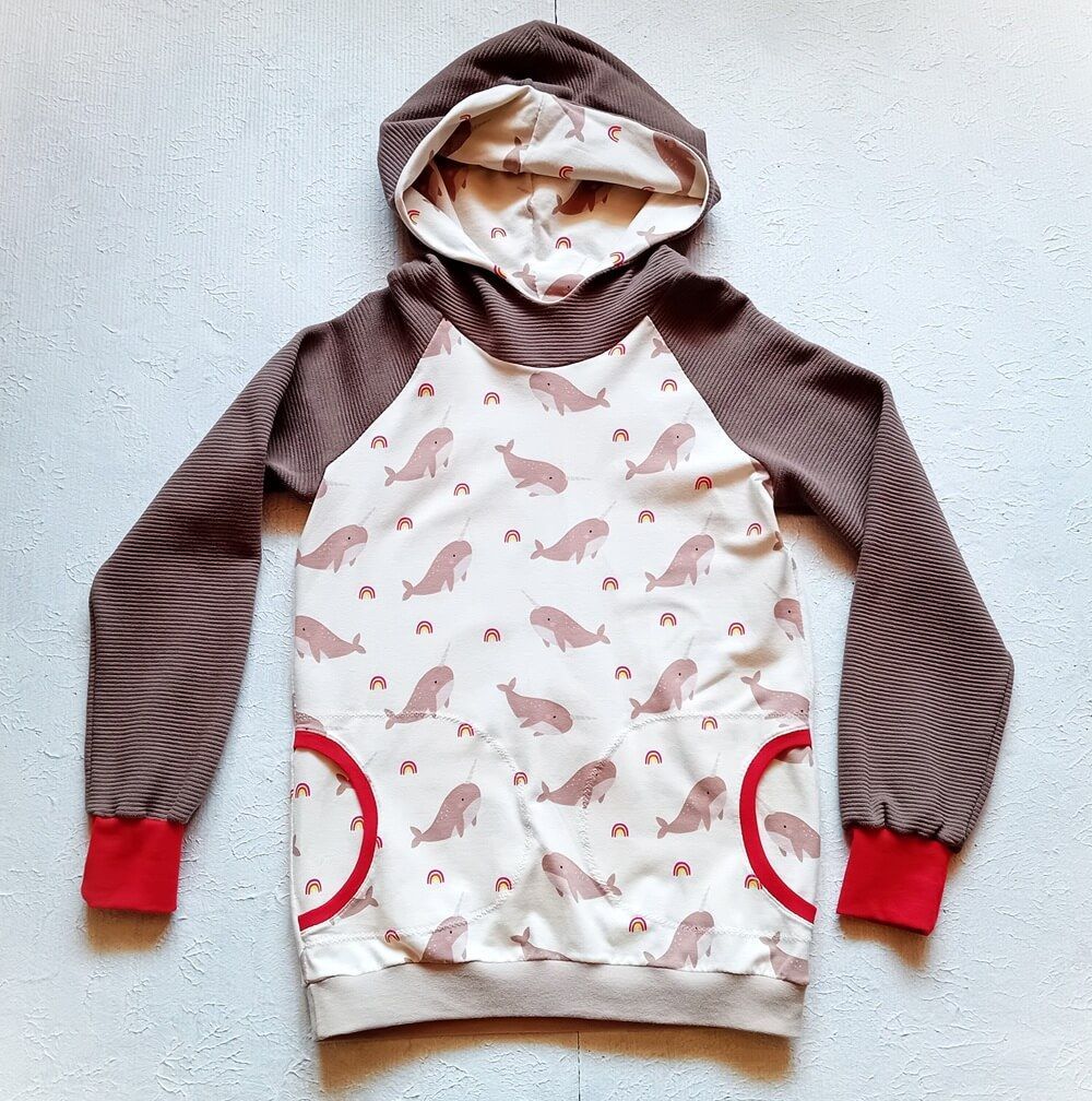Kapuzenpullover Kinder Hoodie WALE in Gr. 134