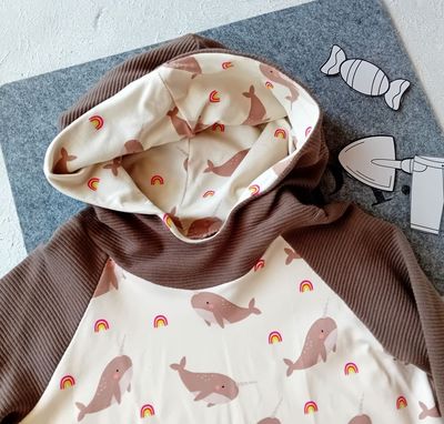 Kapuzenpullover Kinder Hoodie WALE in Gr. 134