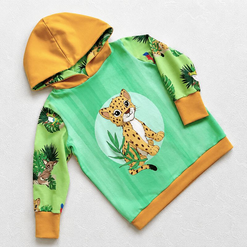 Kapuzenpullover Kinder Hoodie SAFARI in Gr. 98/104