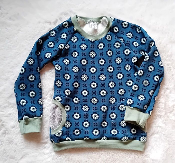 Kinderpullover langarm WINTERBLUMEN in Gr. 122