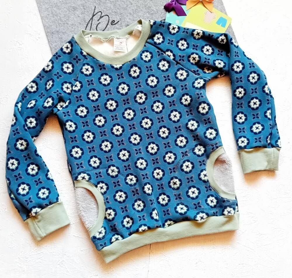 Kinderpullover langarm WINTERBLUMEN in Gr. 122