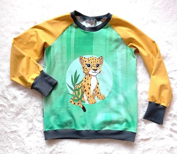 Kinderpullover langarm LEOPARD BABY in Gr. 122