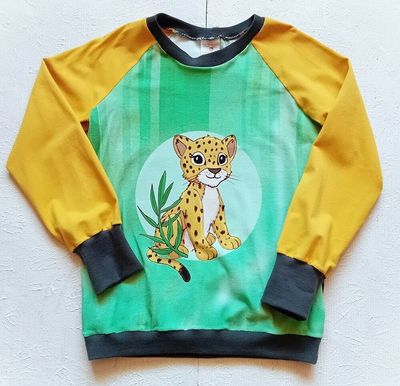 Kinderpullover langarm LEOPARD BABY in Gr. 122