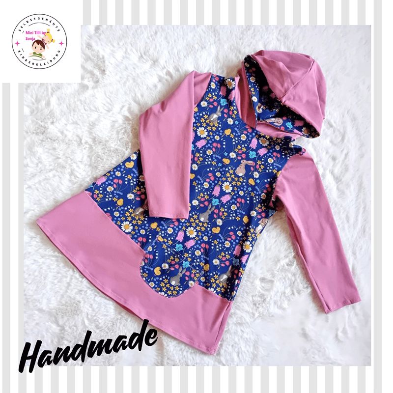 Kapuzenkleid Kinder langarm BELLE und BOO in Gr. 116