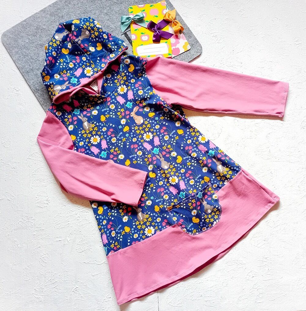 Kapuzenkleid Kinder langarm BELLE und BOO in Gr. 110