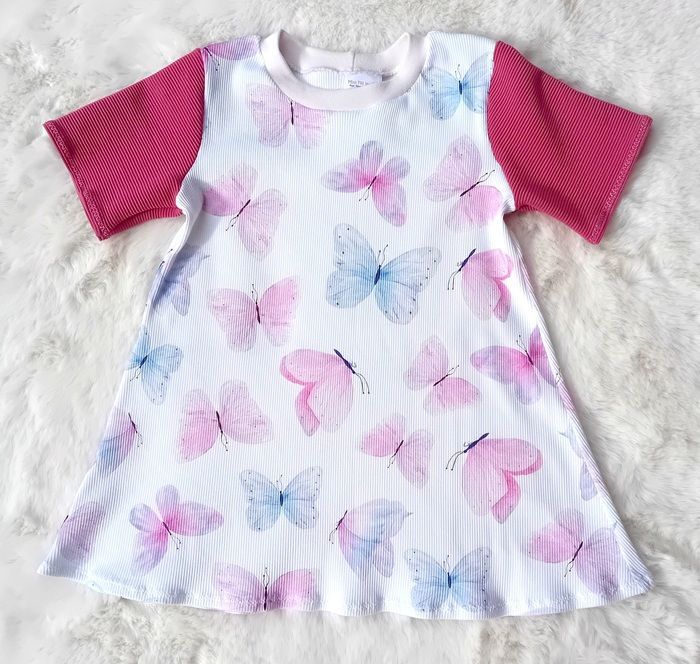 Kinderkleid Sommerkleid SCHMETTERLINGE in Gr. 92
