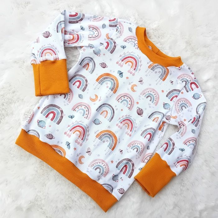 Kinderpullover langarm REGENBOGEN in Gr. 86
