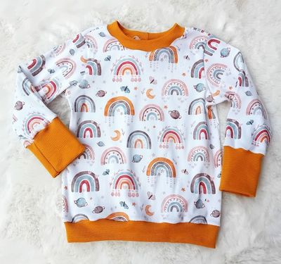 Kinderpullover langarm REGENBOGEN in Gr. 86