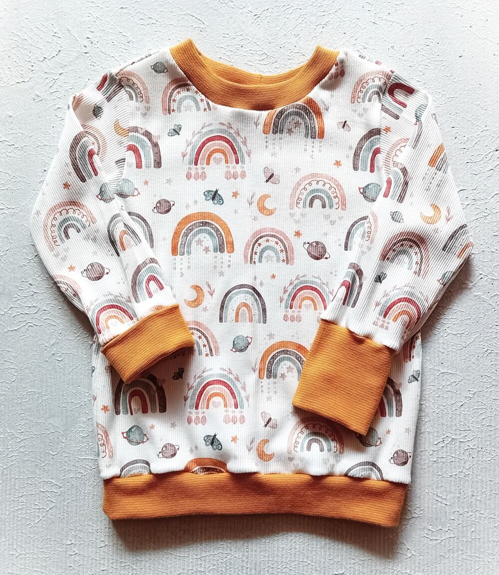 Kinderpullover langarm REGENBOGEN in Gr. 86