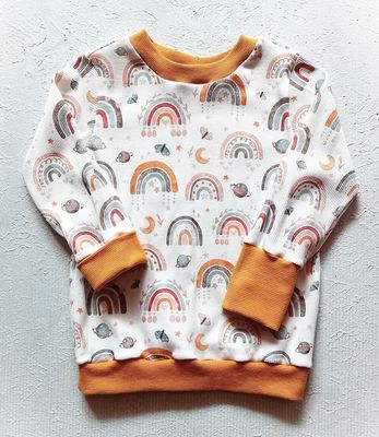 Kinderpullover langarm REGENBOGEN in Gr. 86