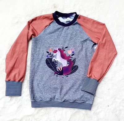 Kinderpullover langarm EINHORN in Gr. 134