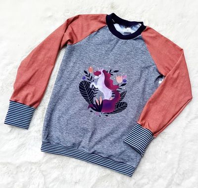Kinderpullover langarm EINHORN in Gr. 134