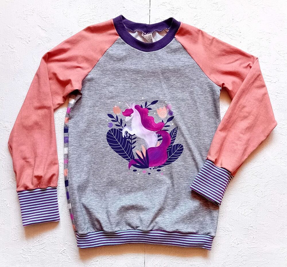 Kinderpullover langarm EINHORN in Gr. 134