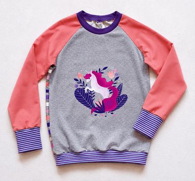 Kinderpullover langarm EINHORN in Gr. 134