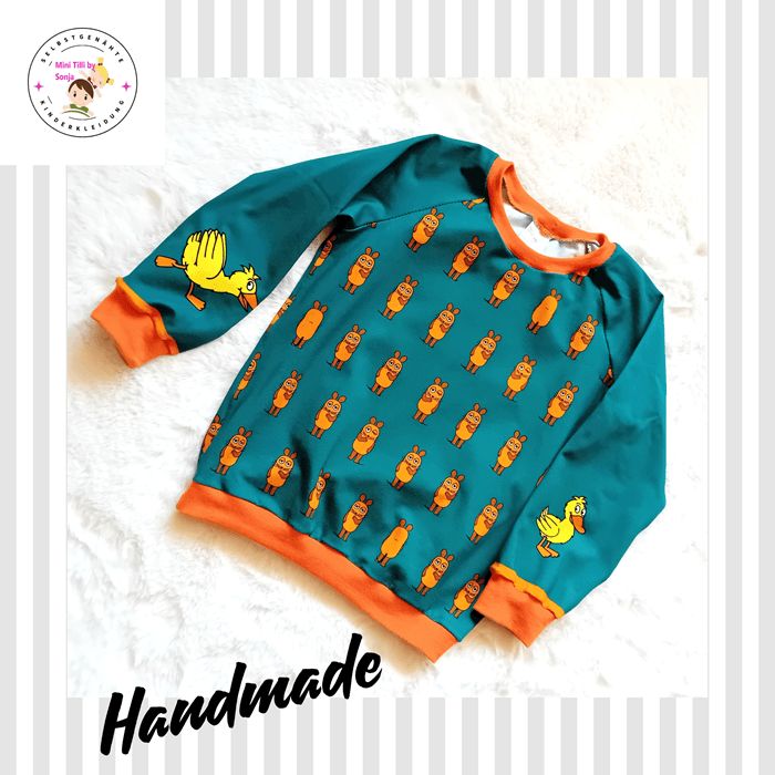 Kinderpullover langarm MAUS ENTE in Gr. 110