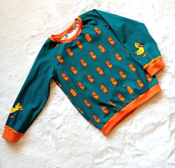 Kinderpullover langarm MAUS ENTE in Gr. 110