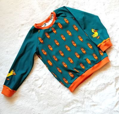 Kinderpullover langarm MAUS ENTE in Gr. 110