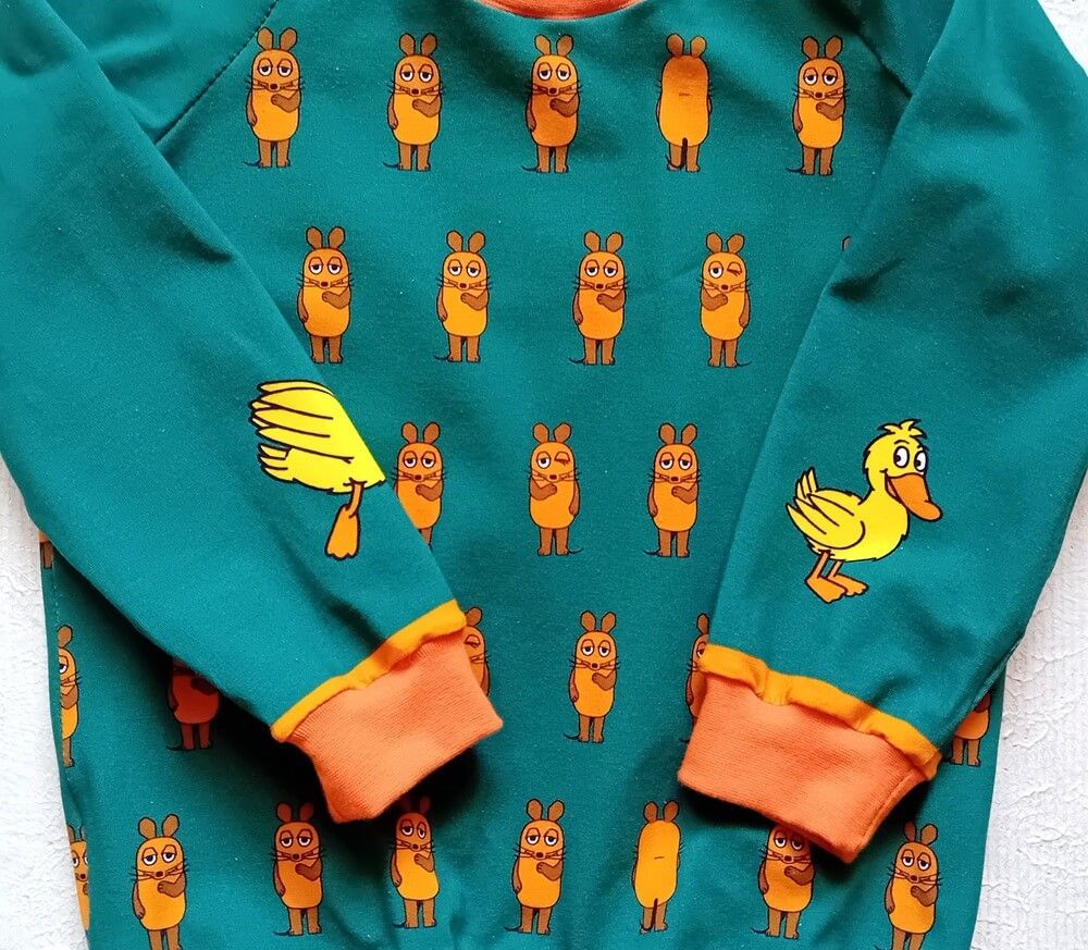 Kinderpullover langarm MAUS ENTE in Gr. 110
