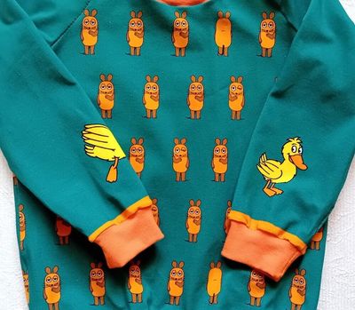 Kinderpullover langarm MAUS ENTE in Gr. 110