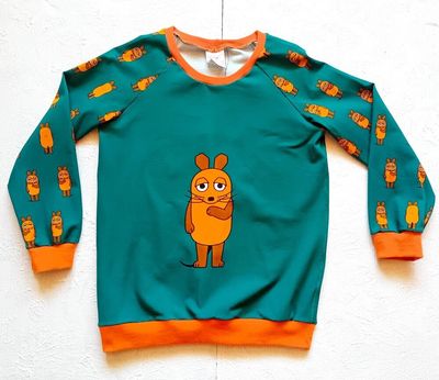 Kinderpullover langarm DIE MAUS VORNE HINTEN in Gr. 116
