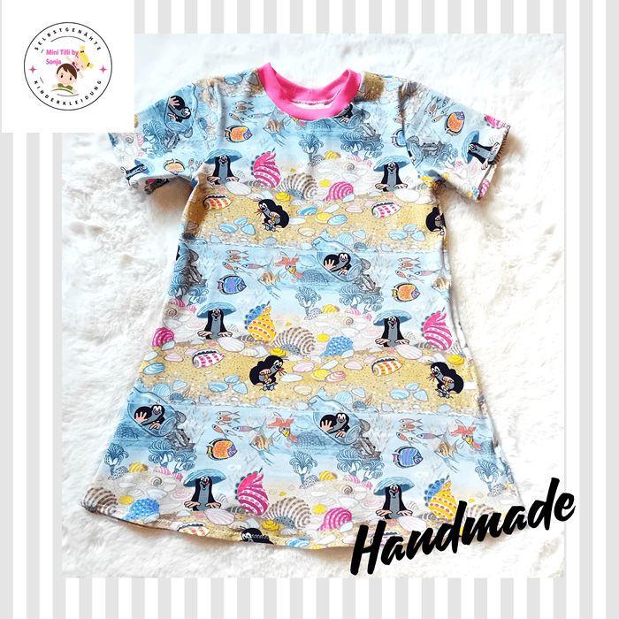 Kinderkleid Sommerkleid PAULI AM MEER in Gr. 128