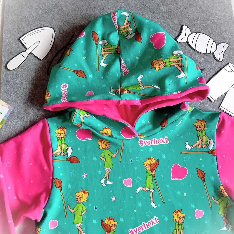 Kapuzenpullover Kinder Hoodie BIBI VERHEXT in Gr. 122