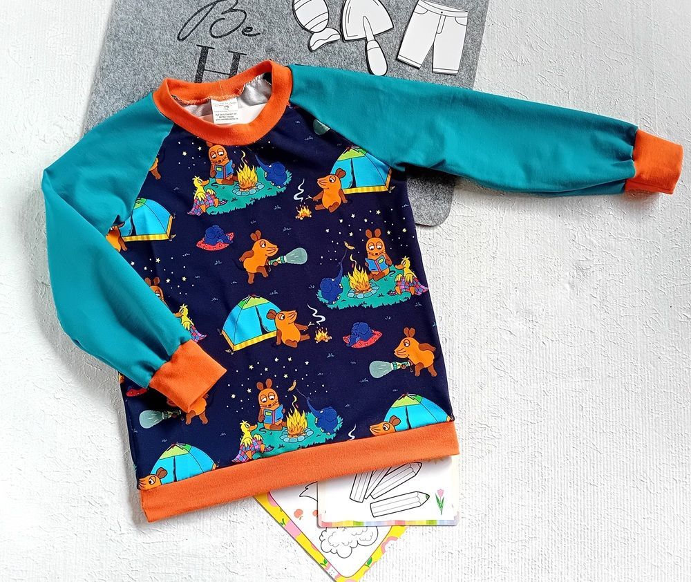 Kinderpullover MAUS CAMPINGABENTEUER in Gr. 110