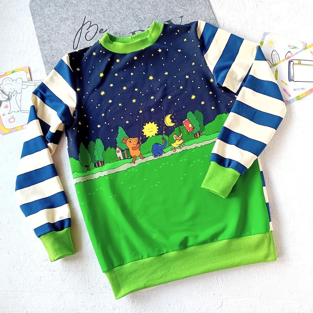 Kinder Pullover  MAUS LATERNE  in Gr. 134/140