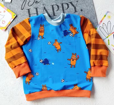 Jungen Pullover DIE MAUS FUSSBALL in Gr. 92