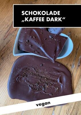 Bruchschokolade "Kaffee dark"
fairtrade und handgefertigt