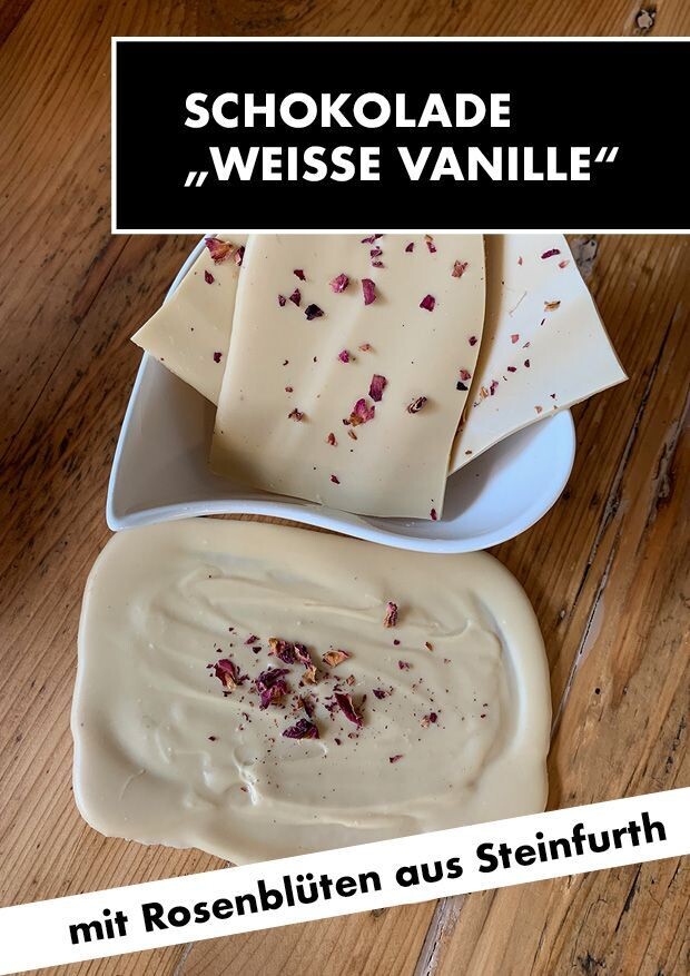 Bruchschokolade "Weiße Vanille" fairtrade und handgefertigt